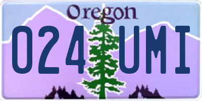 OR license plate 024UMI
