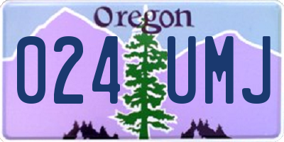 OR license plate 024UMJ