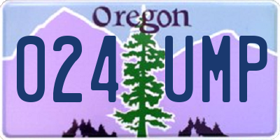 OR license plate 024UMP