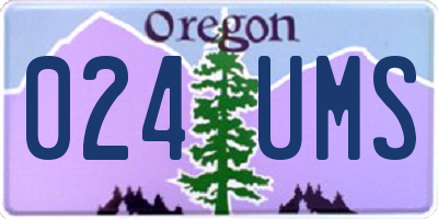 OR license plate 024UMS