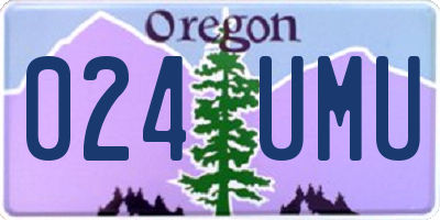 OR license plate 024UMU