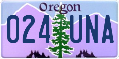 OR license plate 024UNA