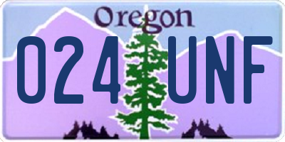 OR license plate 024UNF