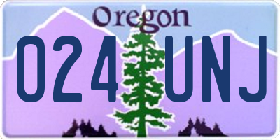 OR license plate 024UNJ