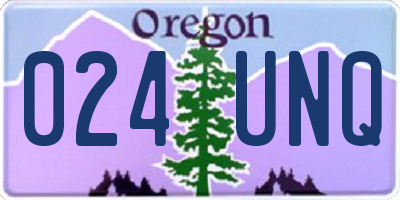 OR license plate 024UNQ