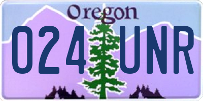 OR license plate 024UNR