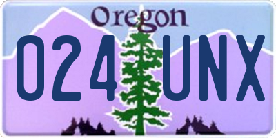OR license plate 024UNX