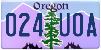 OR license plate 024UOA