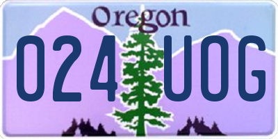 OR license plate 024UOG