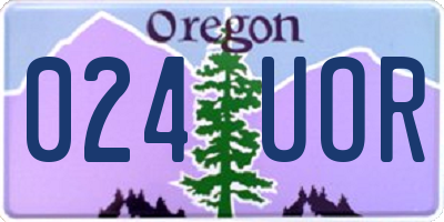 OR license plate 024UOR