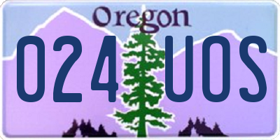 OR license plate 024UOS
