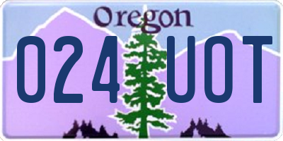 OR license plate 024UOT