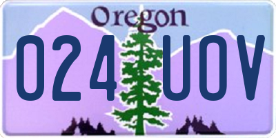 OR license plate 024UOV
