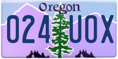 OR license plate 024UOX