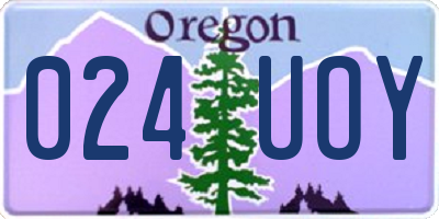 OR license plate 024UOY
