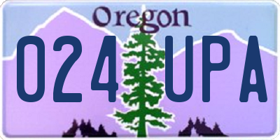 OR license plate 024UPA