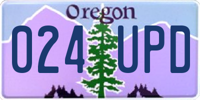 OR license plate 024UPD