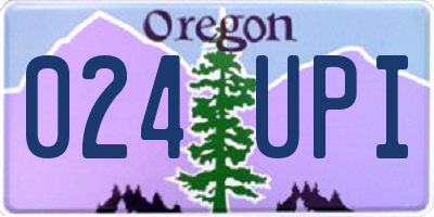 OR license plate 024UPI