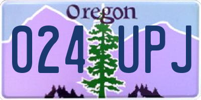 OR license plate 024UPJ