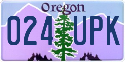 OR license plate 024UPK