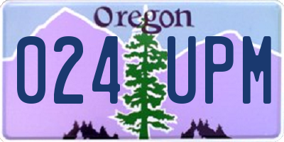 OR license plate 024UPM