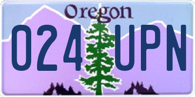 OR license plate 024UPN