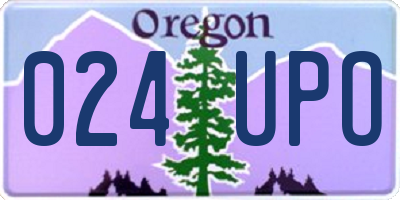 OR license plate 024UPO