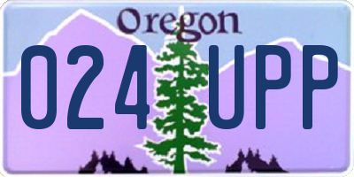 OR license plate 024UPP