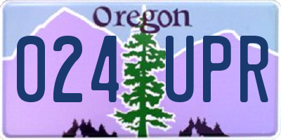 OR license plate 024UPR