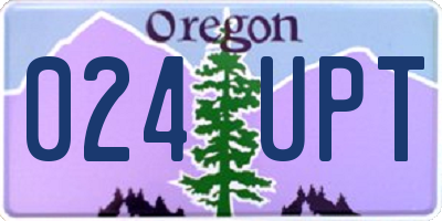 OR license plate 024UPT