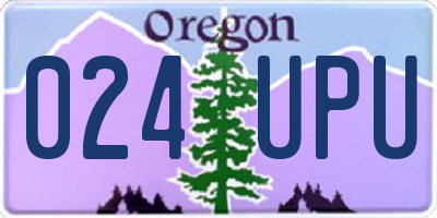 OR license plate 024UPU