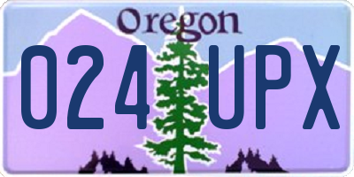 OR license plate 024UPX