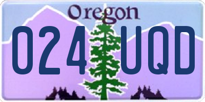 OR license plate 024UQD