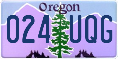 OR license plate 024UQG