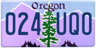 OR license plate 024UQO