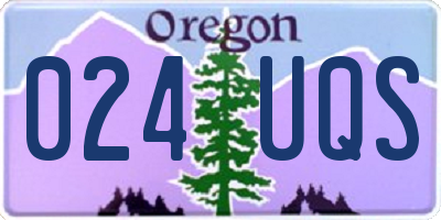 OR license plate 024UQS