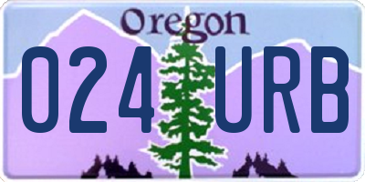 OR license plate 024URB
