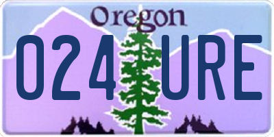 OR license plate 024URE