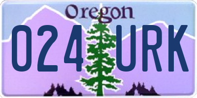 OR license plate 024URK