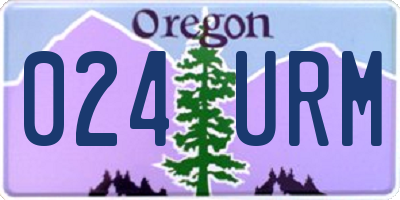 OR license plate 024URM