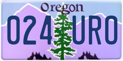 OR license plate 024URO