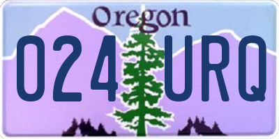 OR license plate 024URQ