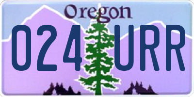 OR license plate 024URR