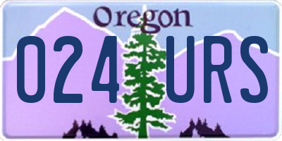 OR license plate 024URS