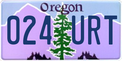 OR license plate 024URT