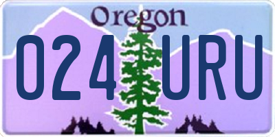 OR license plate 024URU