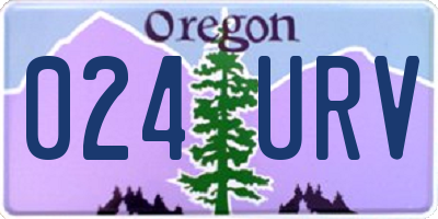 OR license plate 024URV