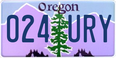 OR license plate 024URY