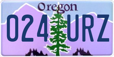 OR license plate 024URZ