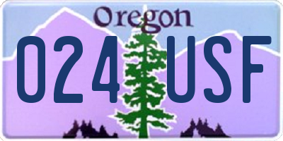OR license plate 024USF